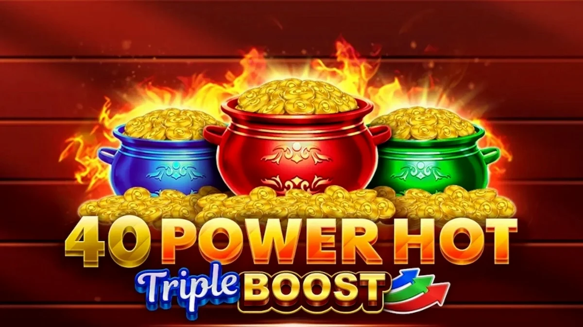 Visual atmosfer gelap dan intens dari slot 40 Power Hot Triple Boost