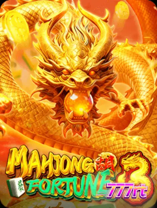 Tampilan visual slot Mahjong Fortune 3 dengan naga emas dan ubin tradisional
